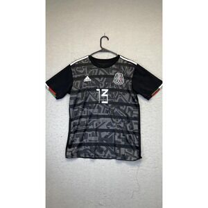 Mexico National Team Jersey Mens Black Soccer Adidas Number 13 Short Sleeve‎